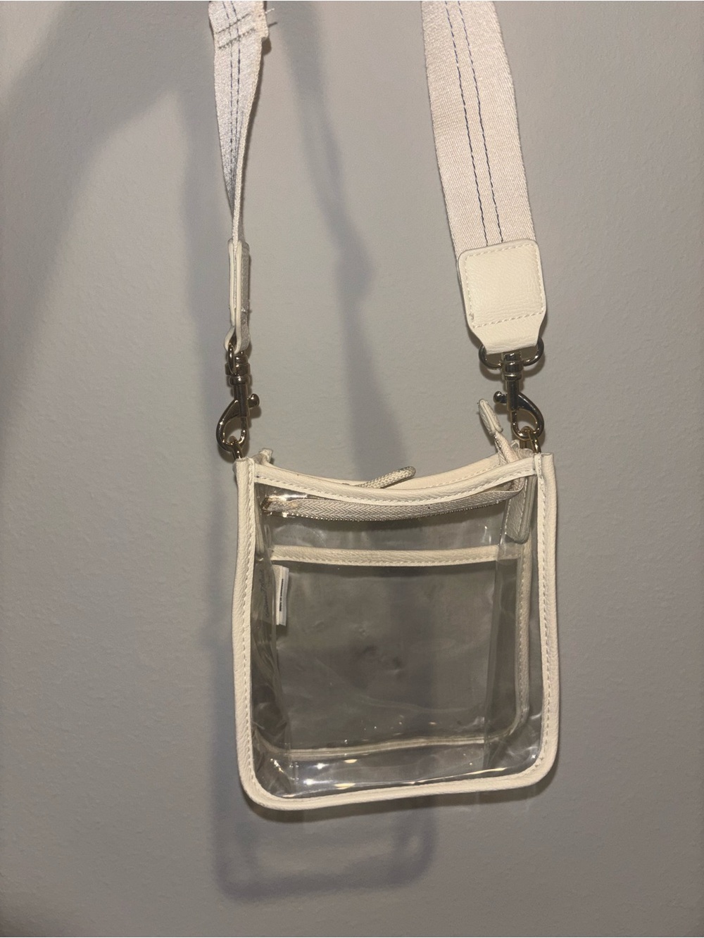 Universal Thread Clear Crossbody Bag with White Trim